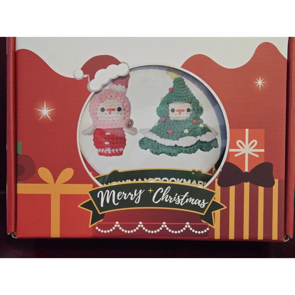 DIY‎ Crochet Bookmark Kit Merry Christmas Holiday Craft Kit